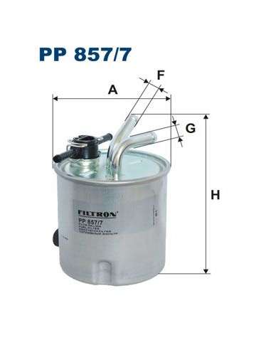Filtro combustible Filtron PP 857/7 - FILTRO DE COMBUSTIBLE FILTRON