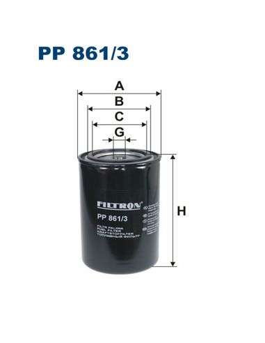 Filtro combustible Filtron PP 861/3 - FILTRO DE COMBUSTIBLE FILTRON