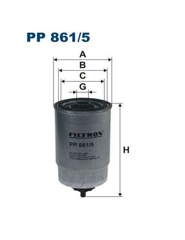 Filtro combustible Filtron PP 861/5 - FILTRO DE COMBUSTIBLE FILTRON
