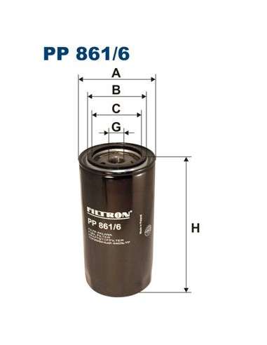Filtro combustible Filtron PP 861/6 - FILTRO DE COMBUSTIBLE FILTRON