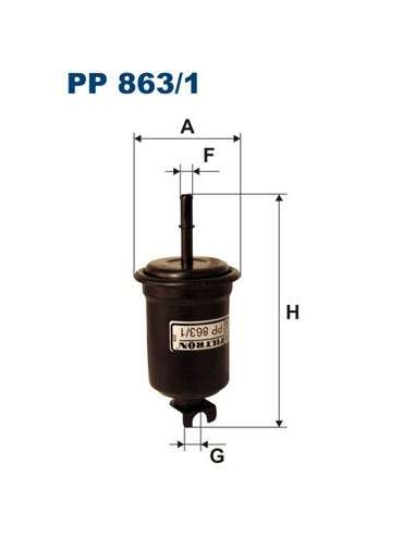 Filtro combustible Filtron PP 863/1 - FILTRO COMBUSTIBLE