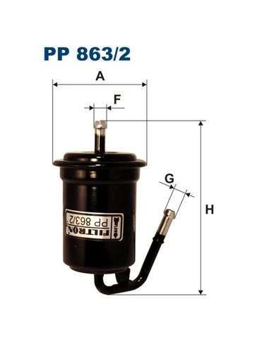 Filtro combustible Filtron PP 863/2 - FILTRO DE COMBUSTIBLE FILTRON