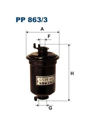 Filtro combustible Filtron PP 863/3 - FILTRO DE COMBUSTIBLE FILTRON