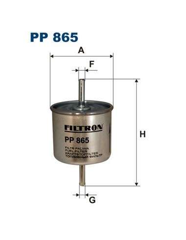 Filtro combustible Filtron PP 865 - FILTRO DE COMBUSTIBLE FILTRON