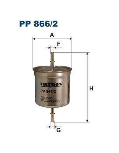 Filtro combustible Filtron PP 866/2 - FILTRO DE COMBUSTIBLE FILTRON