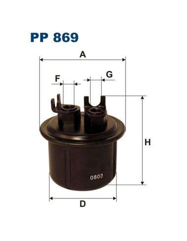 Filtro combustible Filtron PP 869 - FILTRO COMBUSTIBLE FILTRON