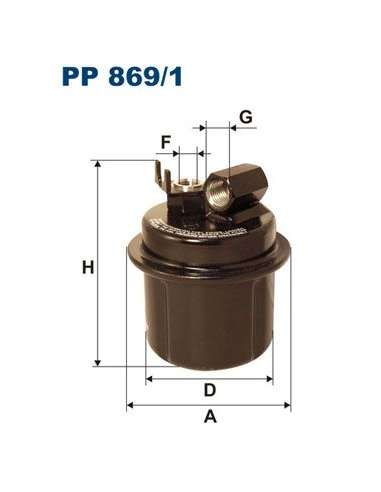 Filtro combustible Filtron PP 869/1 - FILTRO COMBUSTIBLE FILTRON
