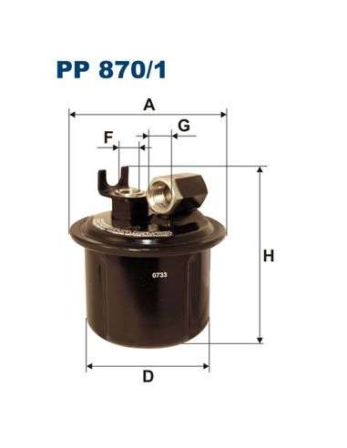 Filtro combustible Filtron PP 870/1 - FILTRO COMBUSTIBLE FILTRON