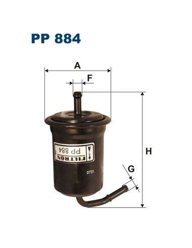 Filtro combustible Filtron PP 884 - FILTRO DE COMBUSTIBLE