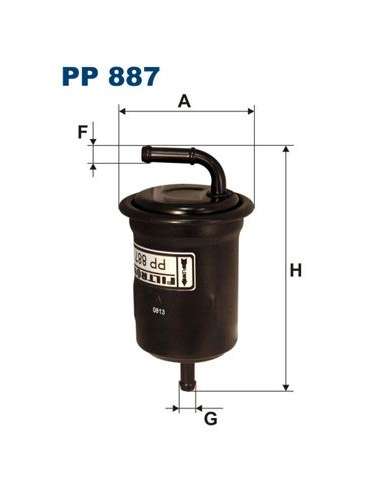 Filtro combustible Filtron PP 887 - FILTRO DE COMBUSTIBLE FILTRON