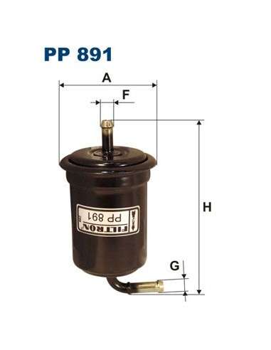 Filtro combustible Filtron PP 891 - FILTRO COMBUSTIBLE FILTRON