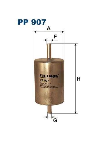 Filtro combustible Filtron PP 907 - FILTRO DE COMBUSTIBLE FILTRON