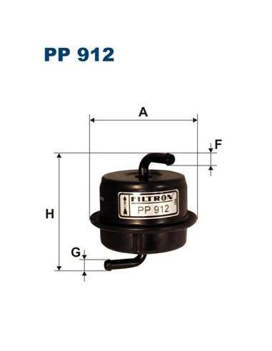 Filtro combustible Filtron PP 912 - FILTRO DE COMBUSTIBLE FILTRON