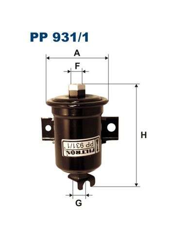 Filtro combustible Filtron PP 931/1 - FILTRO DE COMBUSTIBLE