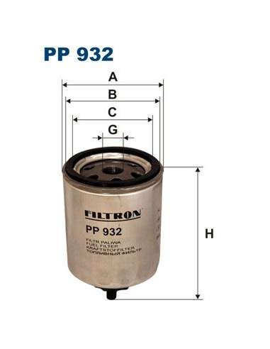 Filtro combustible Filtron PP 932 - FILTRO DE COMBUSTIBLE FILTRON