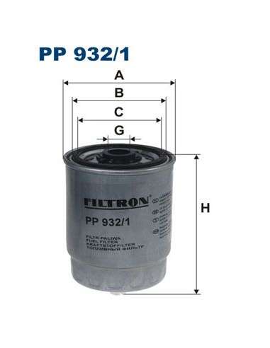 Filtro combustible Filtron PP 932/1 - FILTRO DE COMBUSTIBLE FILTRON