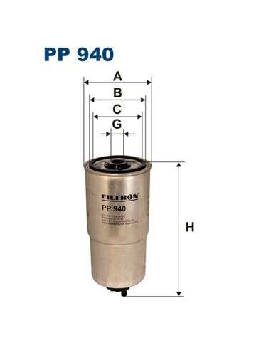 Filtro combustible Filtron PP 940 - FILTRO DE COMBUSTIBLE FILTRON
