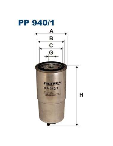 Filtro combustible Filtron PP 940/1 - FILTRO DE COMBUSTIBLE FILTRON
