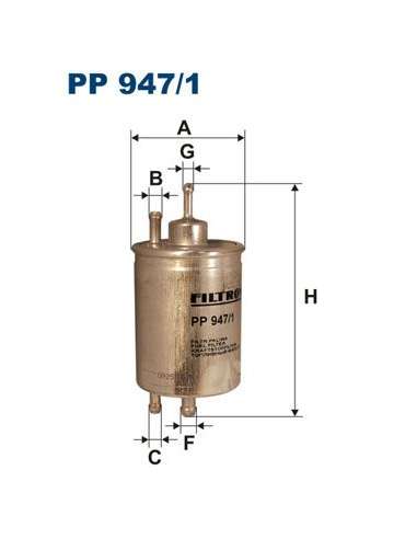 Filtro combustible Filtron PP 947/1 - FILTRO DE COMBUSTIBLE FILTRON