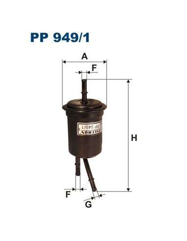 Filtro combustible Filtron PP 949/1 - FILTRO DE COMBUSTIBLE FILTRON