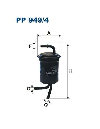 Filtro combustible Filtron PP 949/4 - FILTRO DE COMBUSTIBLE FILTRON