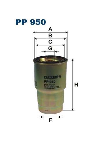 Filtro combustible Filtron PP 950 - FILTRO DE COMBUSTIBLE FILTRON