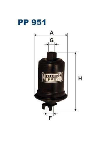 Filtro combustible Filtron PP 951 - FILTRO DE COMBUSTIBLE
