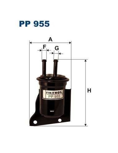 Filtro combustible Filtron PP 955 - FILTRO DE COMBUSTIBLE