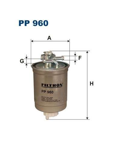 Filtro combustible Filtron PP 960 - FILTRO DE COMBUSTIBLE FILTRON