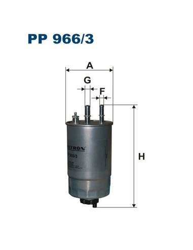 Filtro combustible Filtron PP 966/3 - FILTRO DE COMBUSTIBLE FILTRON