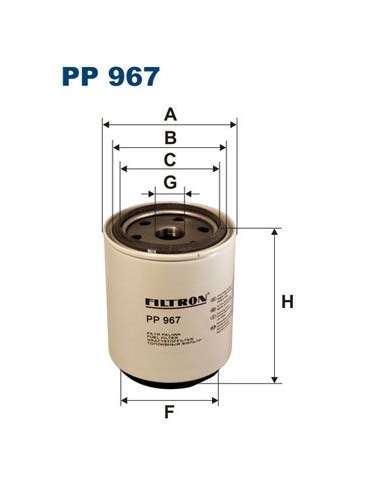 Filtro combustible Filtron PP 967 - FILTRO DE COMBUSTIBLE FILTRON