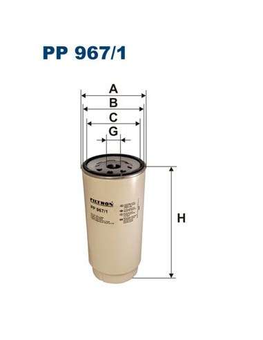 Filtro combustible Filtron PP 967/1 - FILTRO DE COMBUSTIBLE FILTRON