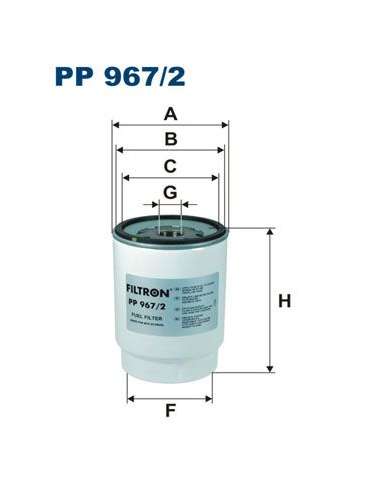 Filtro combustible Filtron PP 967/2 - FILTRO DE COMBUSTIBLE FILTRON