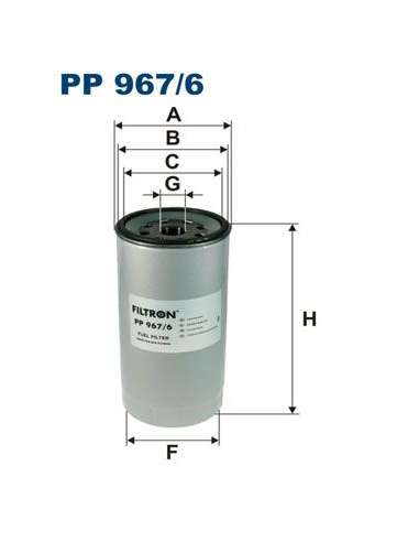 Filtro combustible Filtron PP 967/6 - FILTRO DE COMBUSTIBLE FILTRON