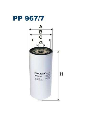Filtro combustible Filtron PP 967/7 - FILTRO DE COMBUSTIBLE FILTRON