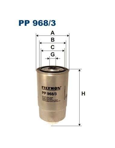 Filtro combustible Filtron PP 968/3 - FILTRO DE COMBUSTIBLE FILTRON