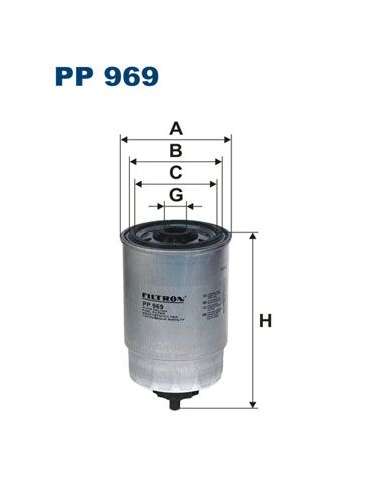 Filtro combustible Filtron PP 969 - FILTRO DE COMBUSTIBLE FILTRON