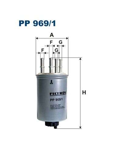 Filtro combustible Filtron PP 969/1 - FILTRO DE COMBUSTIBLE FILTRON