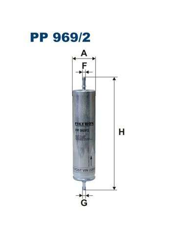 Filtro combustible Filtron PP 969/2 - FILTRO DE COMBUSTIBLE FILTRON