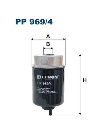 Filtro combustible Filtron PP 969/4 - FILTRO DE COMBUSTIBLE FILTRON