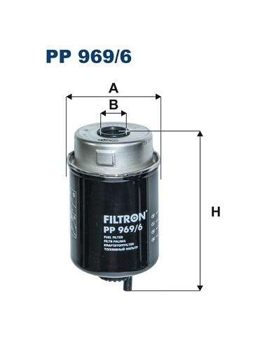Filtro combustible Filtron PP 969/6 - FILTRO DE COMBUSTIBLE FILTRON