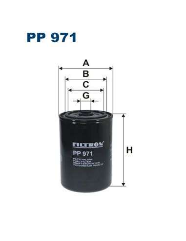 Filtro combustible Filtron PP 971 - FILTRO DE COMBUSTIBLE FILTRON