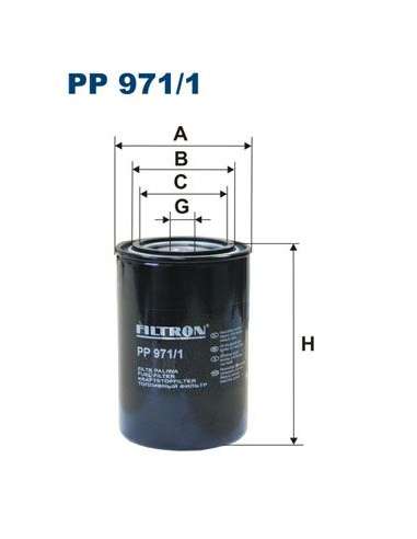 Filtro combustible Filtron PP 971/1 - FILTRO DE COMBUSTIBLE FILTRON
