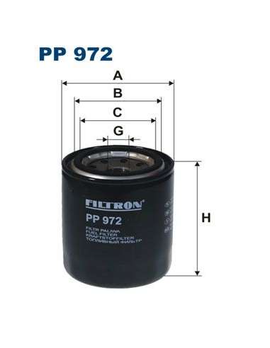 Filtro combustible Filtron PP 972 - FILTRO DE COMBUSTIBLE FILTRON
