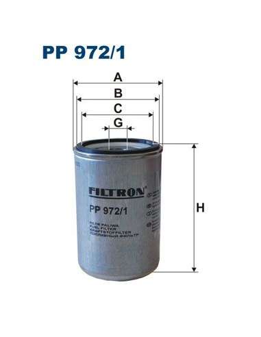 Filtro combustible Filtron PP 972/1 - FILTRO DE COMBUSTIBLE
