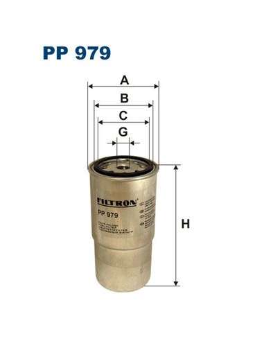 Filtro combustible Filtron PP 979 - FILTRO DE COMBUSTIBLE FILTRON