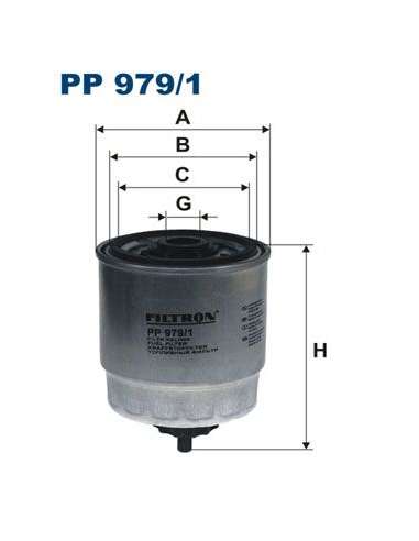 Filtro combustible Filtron PP 979/1 - FILTRO DE COMBUSTIBLE FILTRON