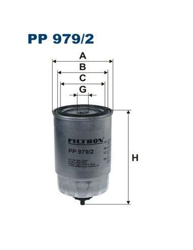 Filtro combustible Filtron PP 979/2 - FILTRO DE COMBUSTIBLE FILTRON