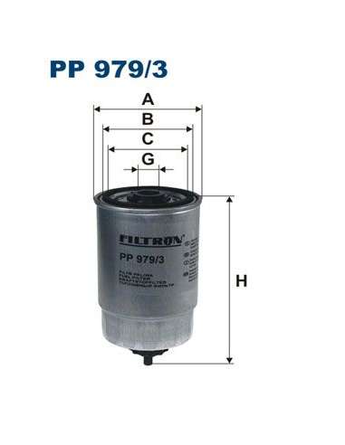 Filtro combustible Filtron PP 979/3 - FILTRO DE COMBUSTIBLE FILTRON