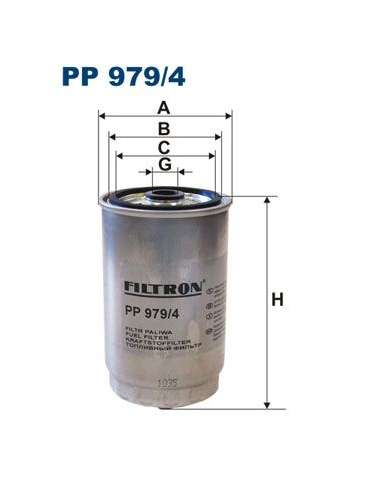 Filtro combustible Filtron PP 979/4 - FILTRO DE COMBUSTIBLE FILTRON